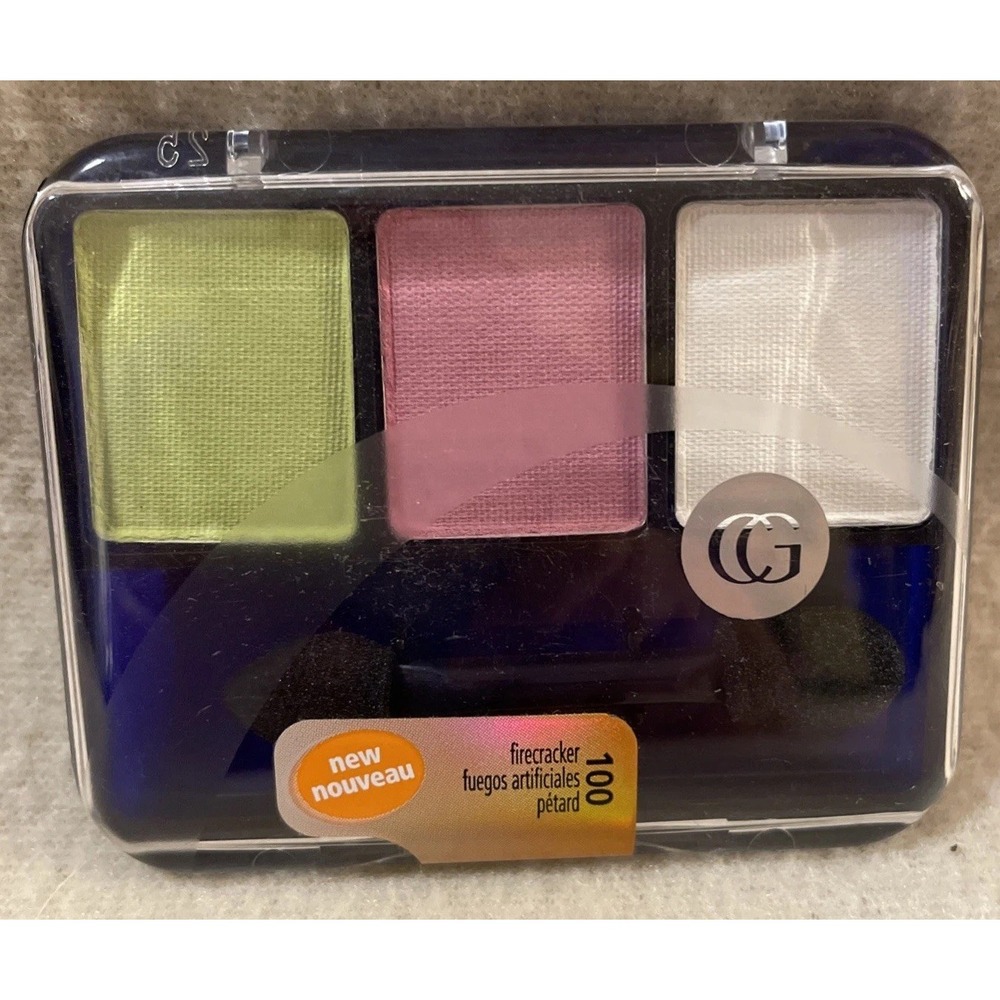 COVERGIRL Eye Enhancers Eye Shadow Trio 100 FIRECRACKER New Neon Green sealed